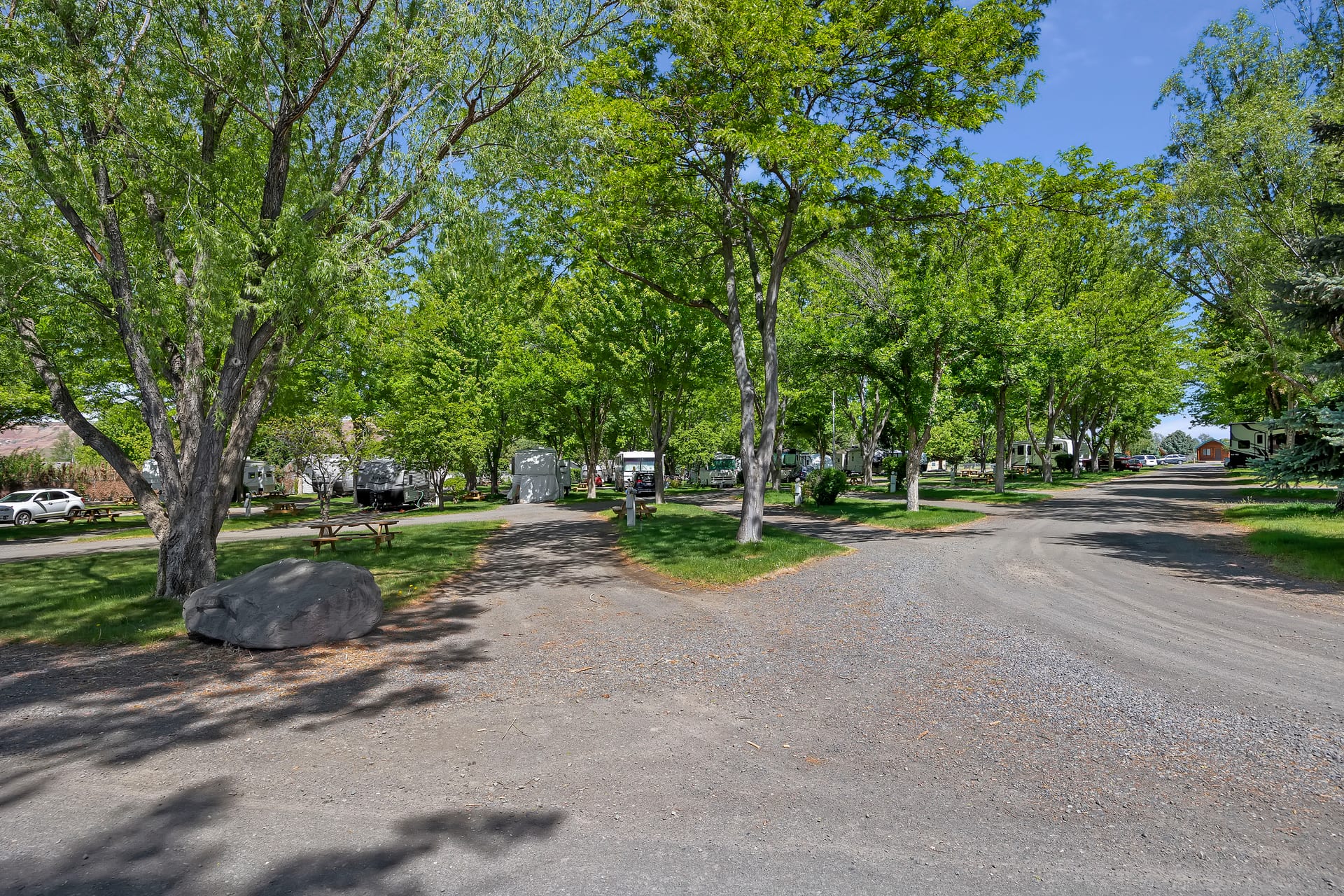 Full hookup RV site at Hagerman RV Village